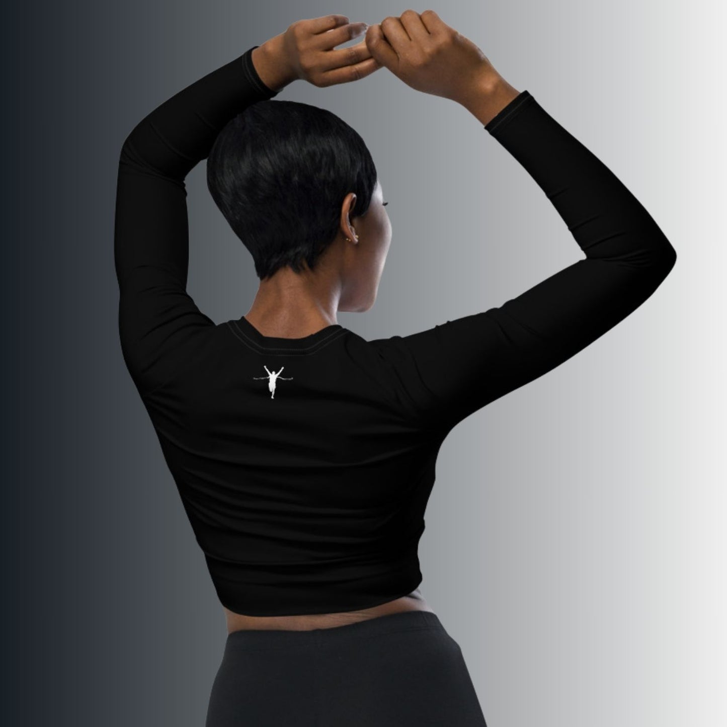 Max Femme Long Sleeve Crop (Black)