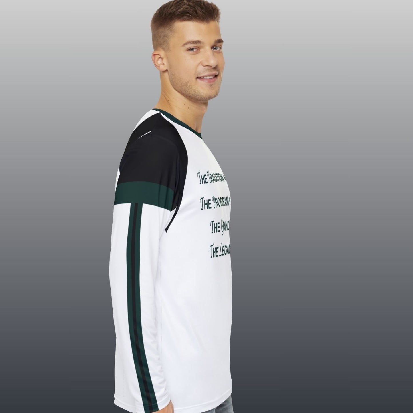 Men's Legacy Script Contrast Long Sleeve – Football Edition