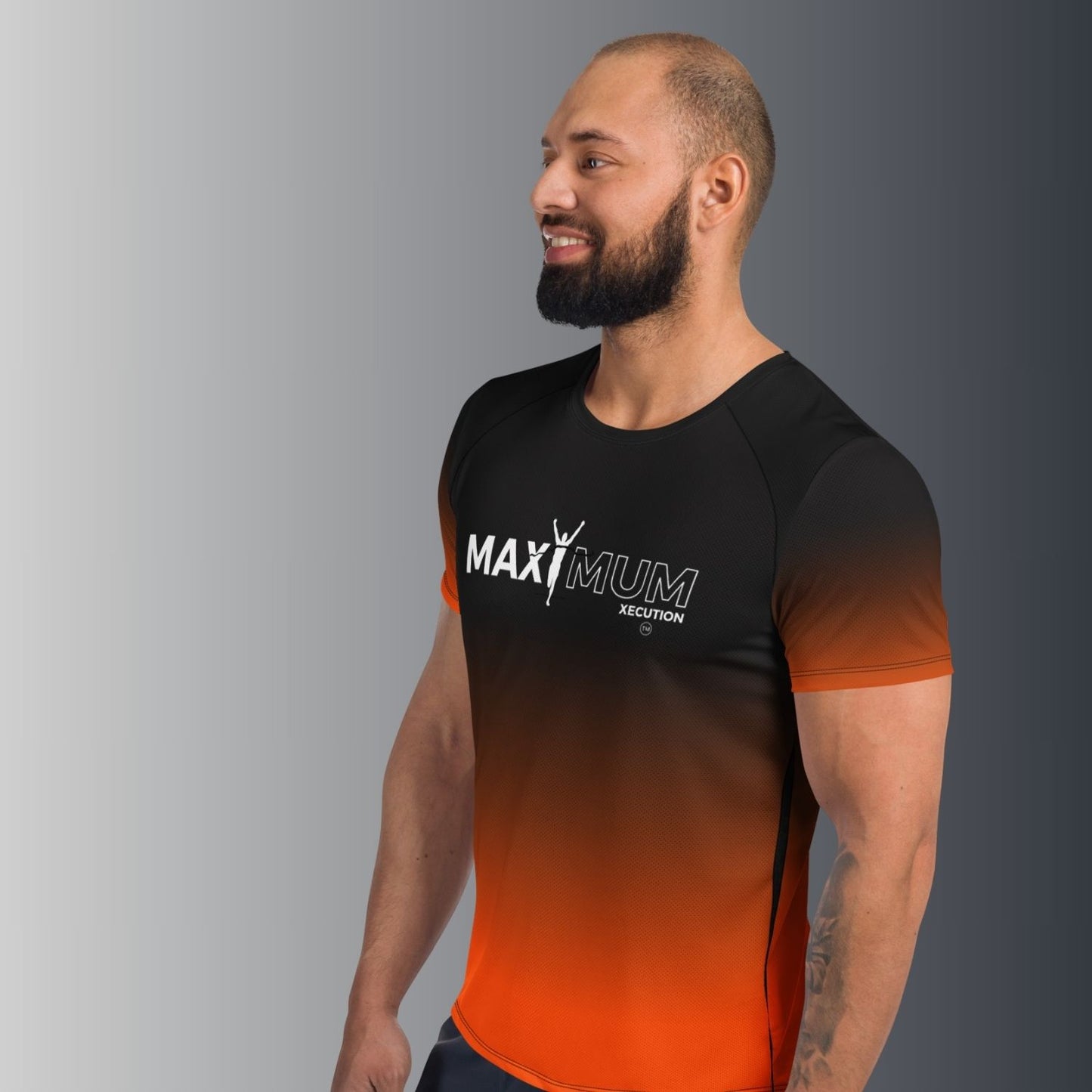 Men's MX Fade Performance Tee (Orange/Black)