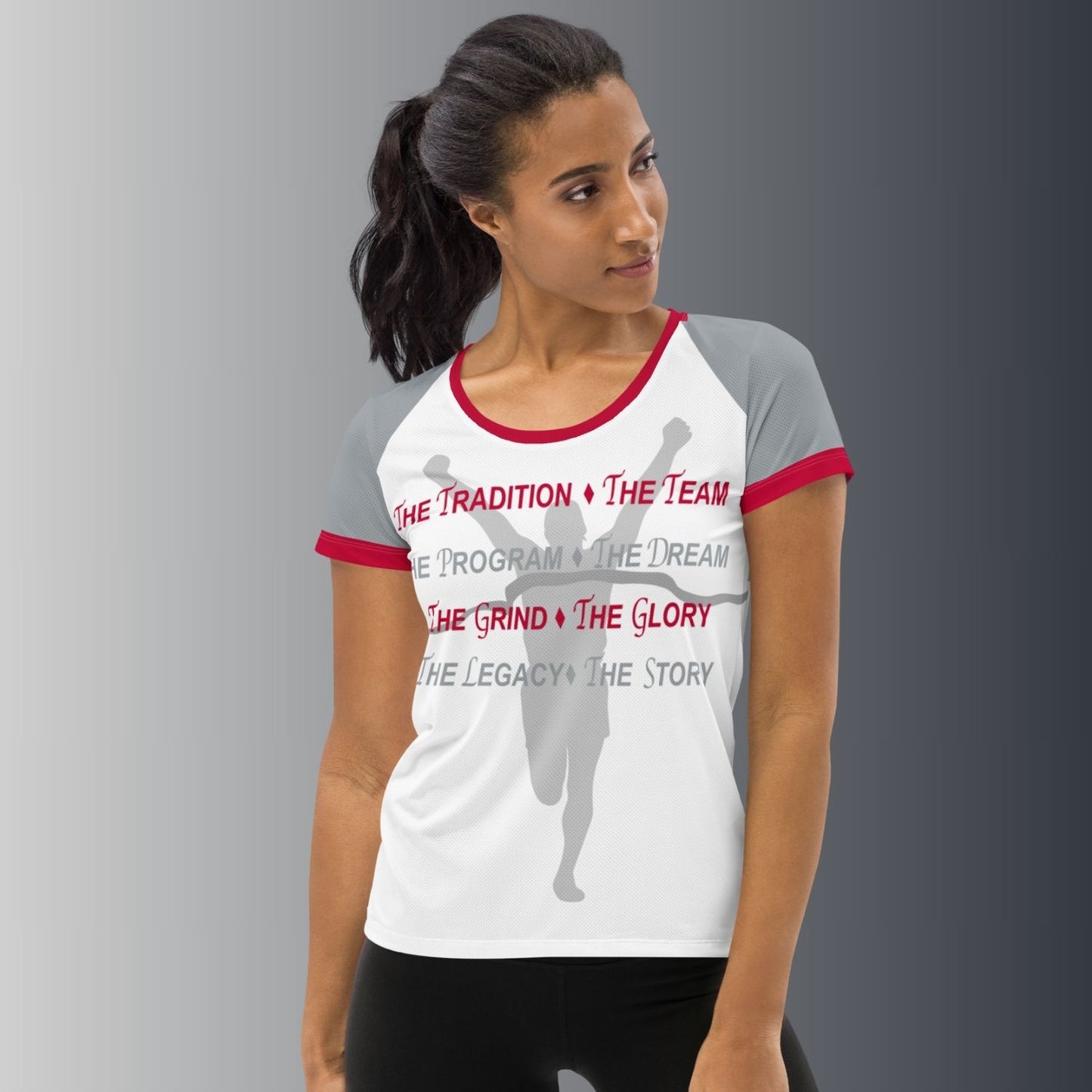 Women’s Legacy Script Short Sleeve: Core (White/Red Edition)