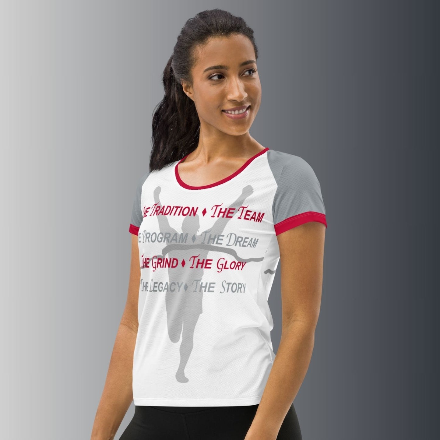Women’s Legacy Script Short Sleeve: Core (White/Red Edition)