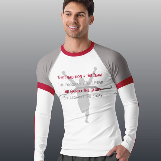 Legacy Script Long Sleeve: Core Remix  (White/Red Edition)