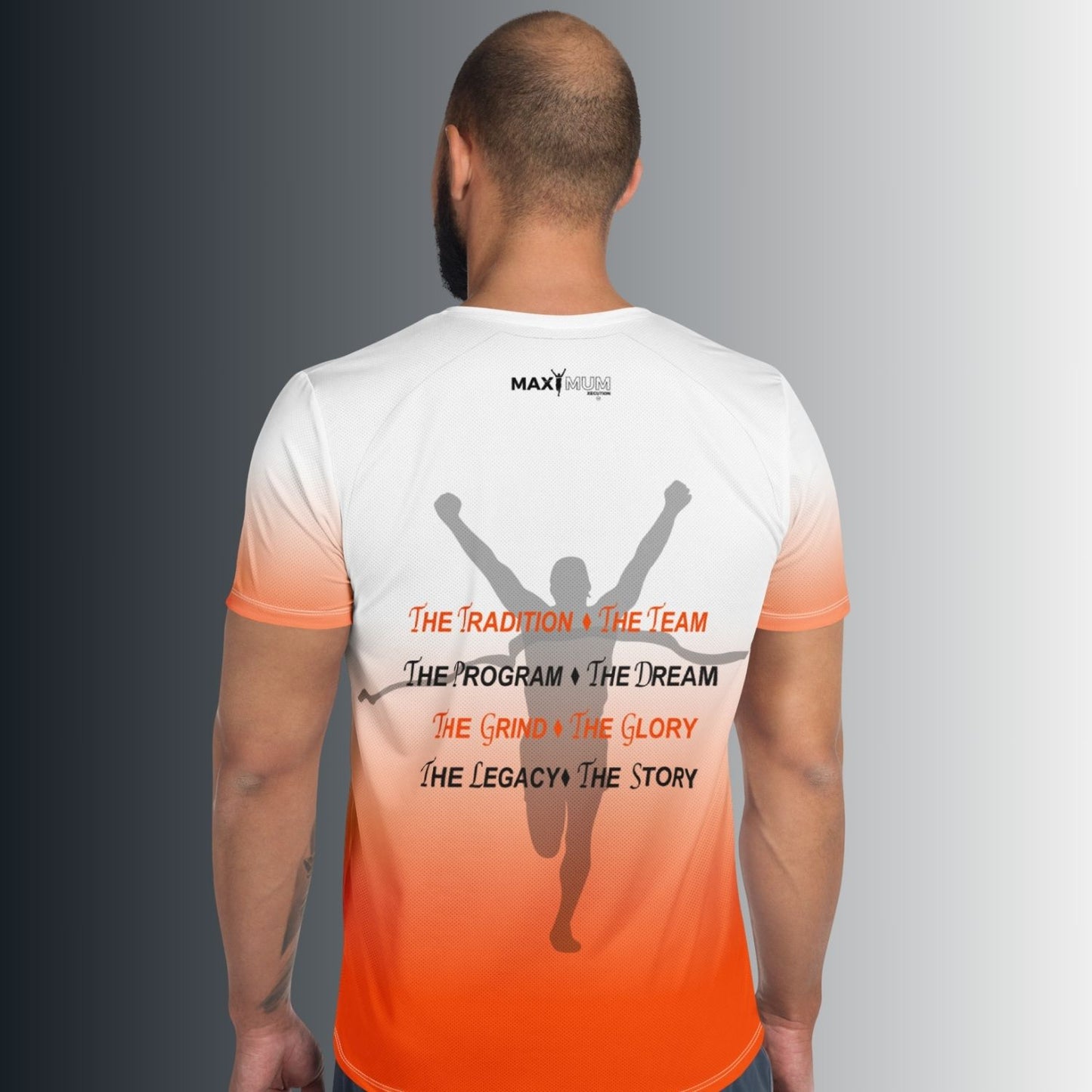 Men's MX Fade Performance Tee (White/Orange)