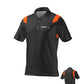 Men’s Elite Block Polo – Black & Orange Edition